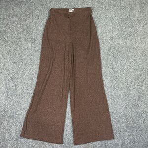 RT Pants Womens Size M Brown Wide leg Pull On Knit Boho Lagenlook